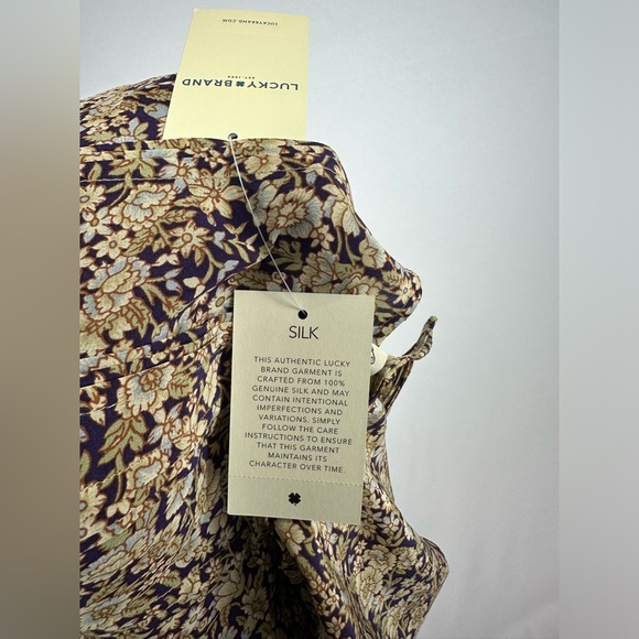 Lucky Brand Silk Floral Border Dress Size Small NWT - Picture 15 of 15